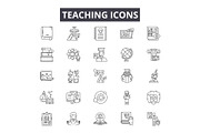 Teaching line icons for web and