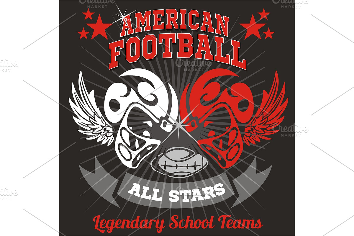 American football - Vintage vector in Illustrations - product preview 8