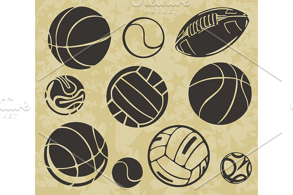Sports Balls - vector set.