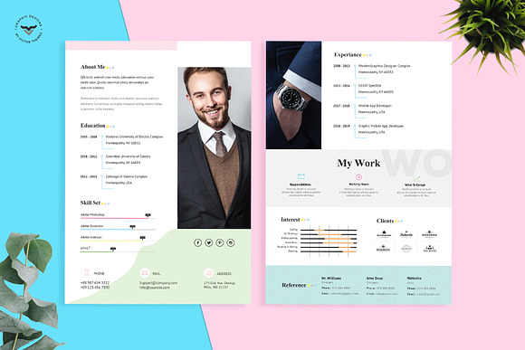 Graphic Designer CV Template in Resume Templates - product preview 1