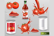 Tomatoes vector collection mockup