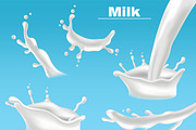 Milk splash collection mockup