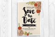 save the date card template vector