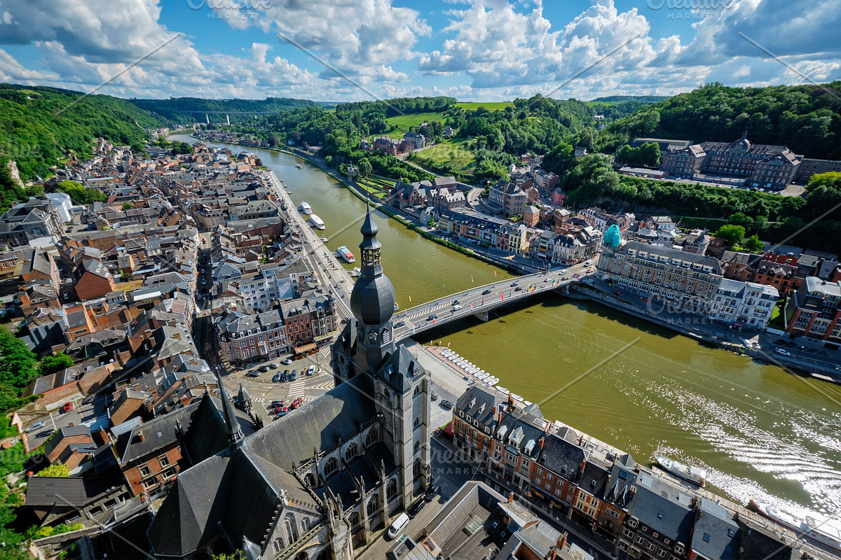 Aerial view of Dinant town, Belgium in Graphics - product preview 8