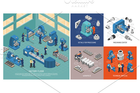 Heavy Industry Isometric Set in Illustrations - product preview 1