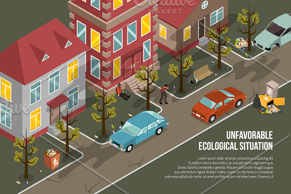 Ecology Isometric Set in Illustrations - product preview 2