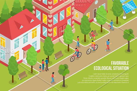 Ecology Isometric Set in Illustrations - product preview 3