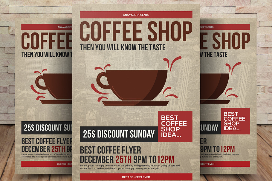 Cafe Deli Menu Template in Flyer Templates - product preview 8