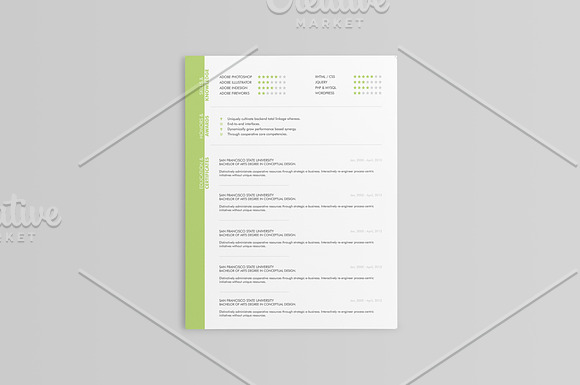 Elegant Resumes - 5 Colors in Resume Templates - product preview 7