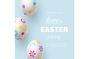 Happy Easter holiday composition