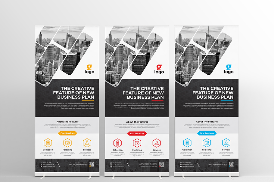Roll-up Banner in Stationery Templates - product preview 8