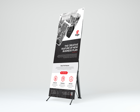 Roll-up Banner in Stationery Templates - product preview 2