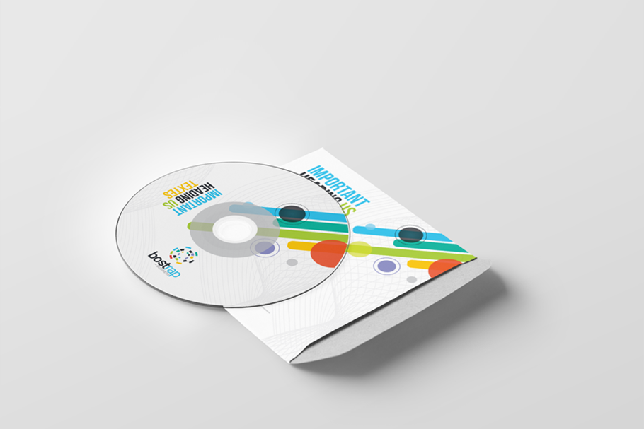 Bostrap_CD Sleeve & Sticker Design in Stationery Templates - product preview 8