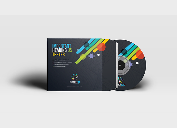 Bostrap_CD Sleeve & Sticker Design in Stationery Templates - product preview 1