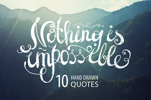 10 HAND DRAWN QUOTES in Illustrations - product preview 2