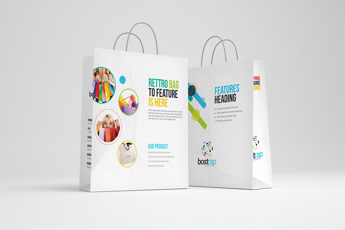 Shopping Bag Packeging in Stationery Templates - product preview 8