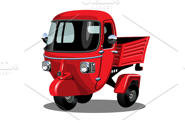 Vector cartoon delivery scooter