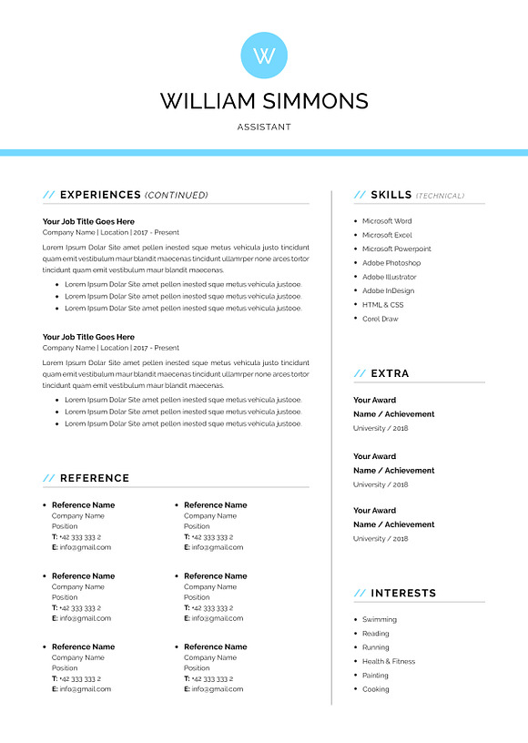 Word Resume/CV in Resume Templates - product preview 4