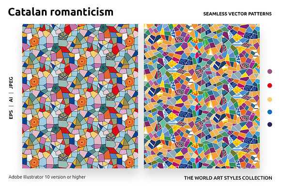 Romanticism seamless patterns in Patterns - product preview 1