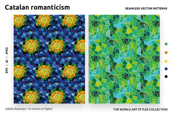 Romanticism seamless patterns in Patterns - product preview 2