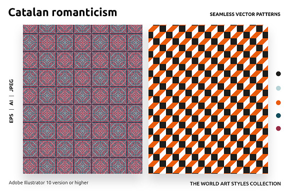 Romanticism seamless patterns in Patterns - product preview 10