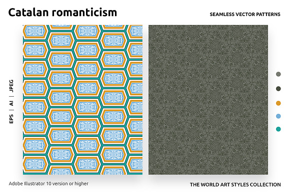 Romanticism seamless patterns in Patterns - product preview 11