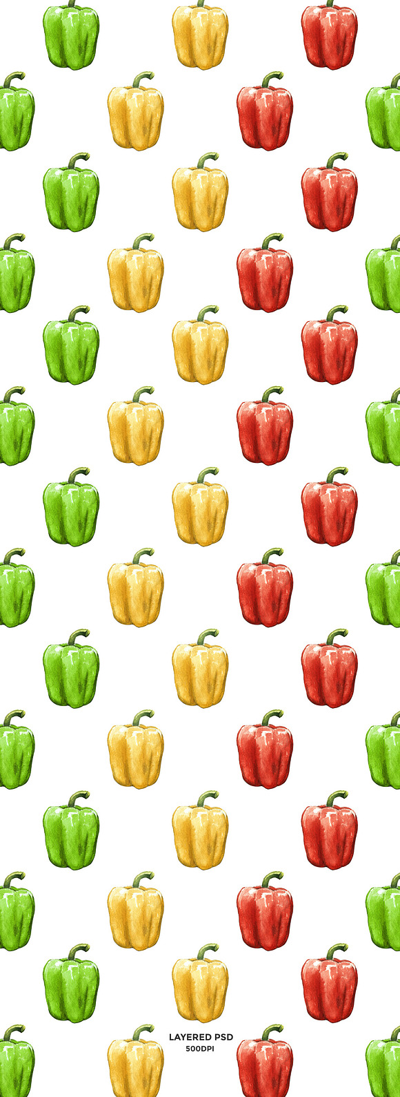 Sweet pepper watercolor in Illustrations - product preview 1
