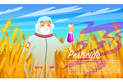 Farmer spraying pesticide and