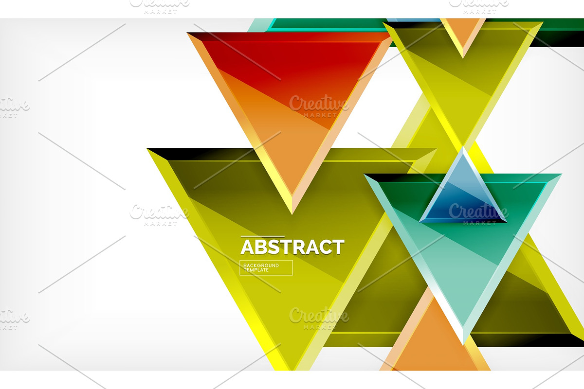 Flying triangles compostion in Illustrations - product preview 8