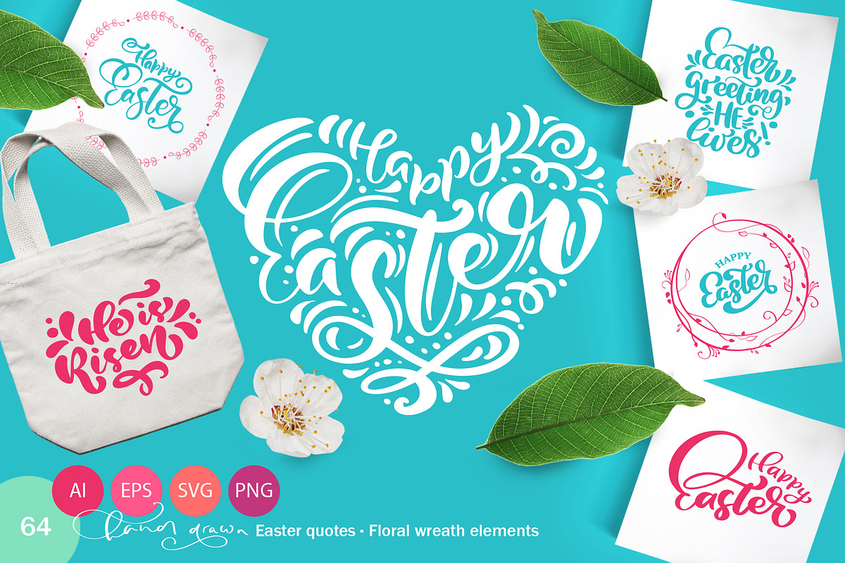 Vector Easter Quotes And Frames SVG in Objects - product preview 8