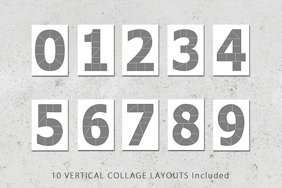 8.5x11 Number Photo Template Pack in Templates - product preview 1
