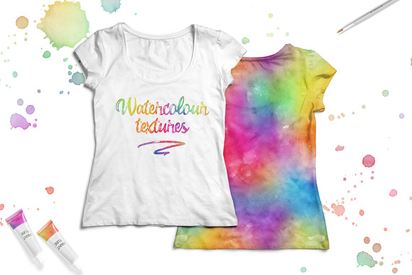 10 Huge Seamless Rainbow Watercolors in Graphics - product preview 4