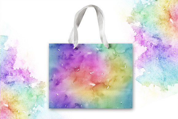 10 Huge Seamless Rainbow Watercolors in Graphics - product preview 7