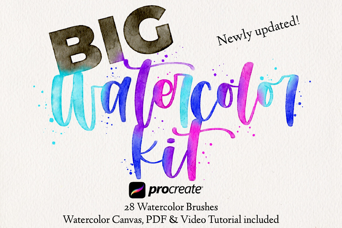 28 Watercolor Procreate Brushes in Photoshop Brushes - product preview 8