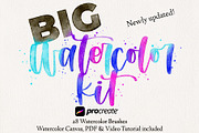 28 Watercolor Procreate Brushes