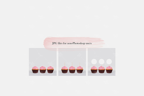 Cupcake toppers mockup in Product Mockups - product preview 2