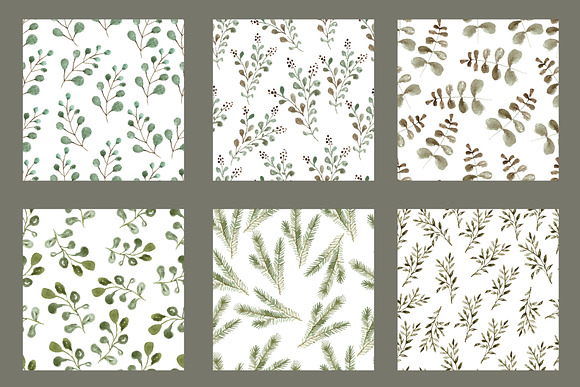 Greenery Leaves Foliage Pattern in Patterns - product preview 1