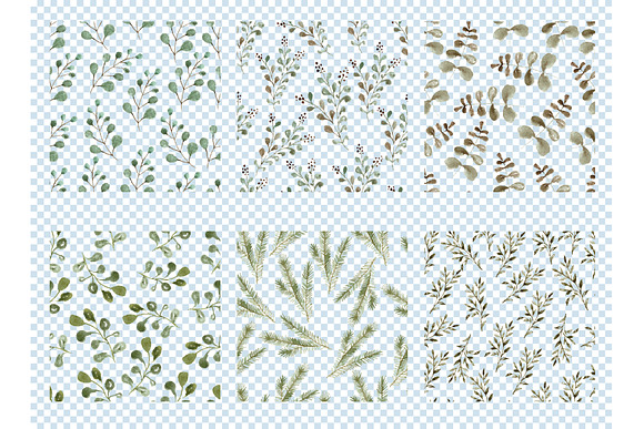 Greenery Leaves Foliage Pattern in Patterns - product preview 2