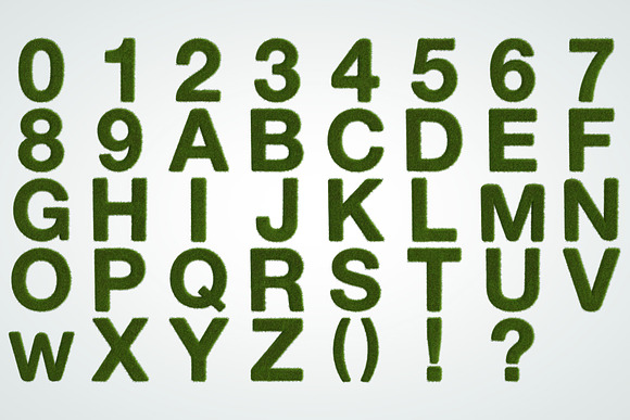 Grass Alphabet and Numbers in Illustrations - product preview 2