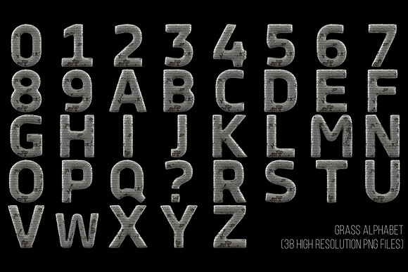 Grunge Brick Alphabet in Illustrations - product preview 2