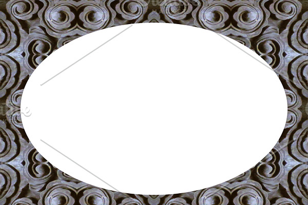 White Landscape Frame with Decorated