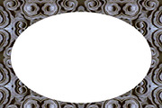 White Landscape Frame with Decorated
