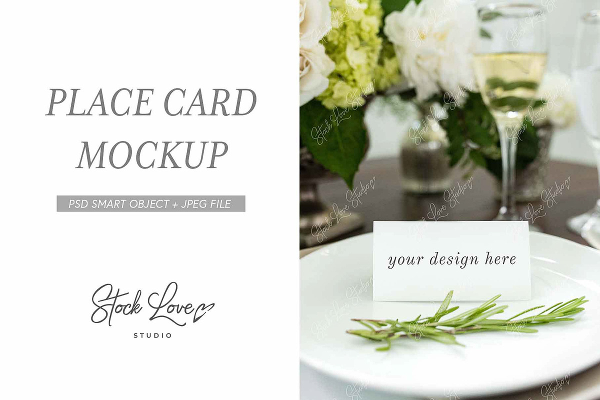 Place Card Mockup | Wedding Mockup in Product Mockups - product preview 8