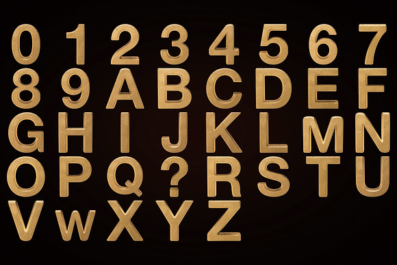 Gold Alphabet in Illustrations - product preview 2