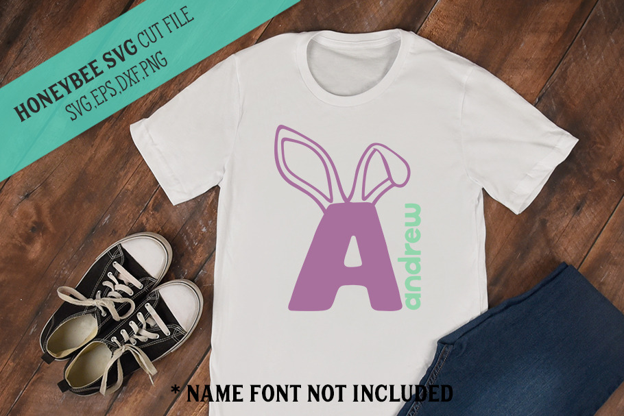 A-Z Chunky Alphabet Bunny Ears SVG C