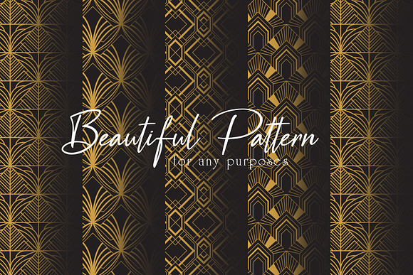 Art Deco Elegant Pattern & Frames in Objects - product preview 1