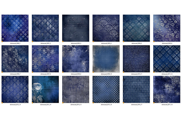 Distressed Blue & Silver Textures in Textures - product preview 2