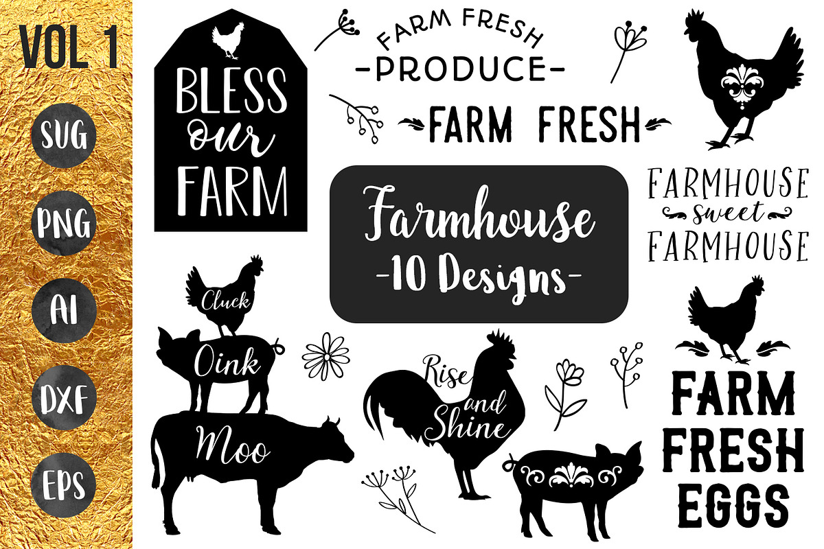 FARMHOUSE BUNDLE Vol1 SVG in Illustrations - product preview 8