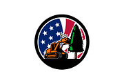 American Forestry Mulcher USA Flag