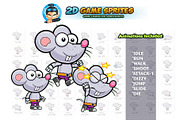 Rat 2D Game Character Sprites